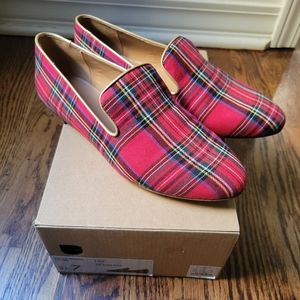 J.Crew Tartan Smoking Loafers